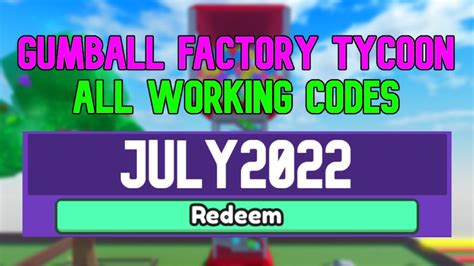 Discover the power of redeemable codes in this popular Roblox game. . Gumball factory tycoon codes